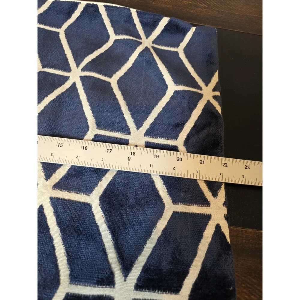 Z Gallerie Blue White Geometric Throw Pillow Cover Only Decorative 22 x 22